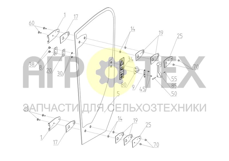 Дверь (2650.24.03.050) (№5 на схеме)